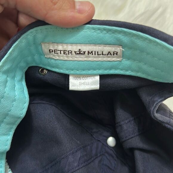 Peter Millar Adjustable Strap Golf Baseball Hat Cap 100% Cotton - Picture 9 of 9